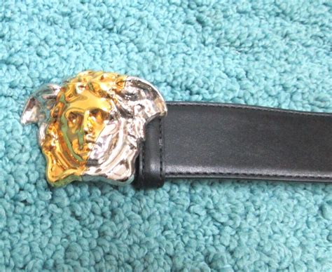 Rare 5 hot Versace La Medusa Men's gold silver Black Calf